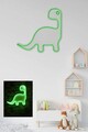 Decoratiune luminoasa LED, Dino the Dinosaur, Benzi flexibile de neon, DC 12 V, Verde