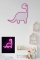 Decoratiune luminoasa LED, Dino the Dinosaur, Benzi flexibile de neon, DC 12 V, Roz