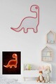 Decoratiune luminoasa LED, Dino the Dinosaur, Benzi flexibile de neon, DC 12 V, Rosu