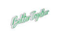 Decoratiune luminoasa LED, Better Together, Benzi flexibile de neon, DC 12 V, Verde