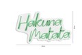 Decoratiune luminoasa LED, Hakuna Matata, DC 12 V, Verde