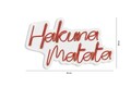 Decoratiune luminoasa LED, Hakuna Matata, DC 12 V, Rosu