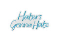 Decoratiune luminoasa LED, Haters Gonna Hate, Benzi flexibile de neon, DC 12 V, Albastru