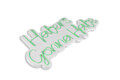 Decoratiune luminoasa LED, Haters Gonna Hate, Benzi flexibile de neon, DC 12 V, Verde