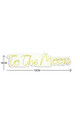 Decoratiune luminoasa LED, To the Moon, Benzi flexibile de neon, DC 12 V, Galben