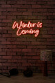 Decoratiune luminoasa LED, Winter is Coming, Benzi flexibile de neon, DC 12 V, Rosu