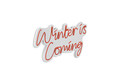 Decoratiune luminoasa LED, Winter is Coming, Benzi flexibile de neon, DC 12 V, Rosu