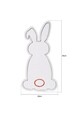 Decoratiune luminoasa LED, Rabbit, Benzi flexibile de neon, DC 12 V, Alb/Rosu