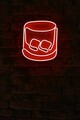 Decoratiune luminoasa LED, Whiskey Old Fashioned, Benzi flexibile de neon, DC 12 V, Rosu