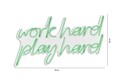 Decoratiune luminoasa LED, Work Hard Play Hard, DC 12 V, Verde