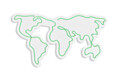 Decoratiune luminoasa LED, World Map, Benzi flexibile de neon, DC 12 V, Verde