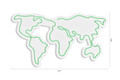 Decoratiune luminoasa LED, World Map, Benzi flexibile de neon, DC 12 V, Verde