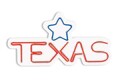 Decoratiune luminoasa LED, Texas Lone Star Blue, Benzi flexibile de neon, DC 12 V, Rosu albastru