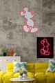 Decoratiune luminoasa LED, Mickey Mouse, Benzi flexibile de neon, DC 12 V, Rosu