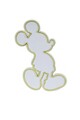 Decoratiune luminoasa LED, Mickey Mouse, Benzi flexibile de neon, DC 12 V, Galben