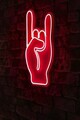 Decoratiune luminoasa LED, Rock N Roll Sign, Benzi flexibile de neon, DC 12 V, Rosu