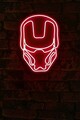 Decoratiune luminoasa LED, Iron Man, Benzi flexibile de neon, DC 12 V, Rosu