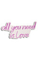 Decoratiune luminoasa LED, All You Need is Love, Benzi flexibile de neon, DC 12 V, Roz