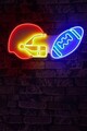 Decoratiune luminoasa LED, NFL Football Blue, Benzi flexibile de neon, DC 12 V, Multicolor