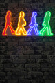 Decoratiune luminoasa LED, The Beatles, Benzi flexibile de neon, DC 12 V, Multicolor