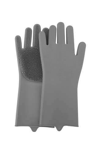 Háztartási kesztyű Bedora koptató felülettel, latex, szürke