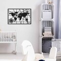Decoratiune de perete, MT, Metal, Dimensiune: 74 x 49 cm, Negru