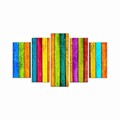 Tablou decorativ MDF, 5ABSMDF-98, 20 x 60 cm, Multicolor