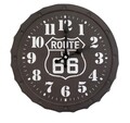 Ceas de perete Route 66, Bedora, Ø 30 cm, metal, negru/alb