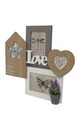 Rama foto Love, Bedora, 4 fotografii, lemn, multicolor