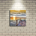 Tablou decorativ cu lumina LED, 2828İACT-5, PÂNZĂ 100% PIELE ÎNTOARSĂ / Dimensiuni: 28 x 28 cm / Cadru: 100% lemn (Grosime: 3 cm) / Lumini LED în interior / Alimentat de 1 baterie de 9 volți / Buton pornit/oprit, Multicolor