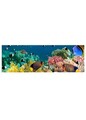 Tablou decorativ cu lumina LED, 3090DACT-13, PÂNZĂ 100% PIELE ÎNTOARSĂ / Dimensiune: 30 x 90 cm / Cadru: 100% lemn (Grosime: 3 cm) / Lumini LED pe spate / Alimentat de 1 baterie de 9 volți / Buton pornit/oprit, Multicolor