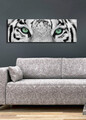 Tablou decorativ cu lumina LED, 3090DACT-19, PÂNZĂ 100% PIELE ÎNTOARSĂ / Dimensiune: 30 x 90 cm / Cadru: 100% lemn (Grosime: 3 cm) / Lumini LED pe spate / Alimentat de 1 baterie de 9 volți / Buton pornit/oprit, Multicolor