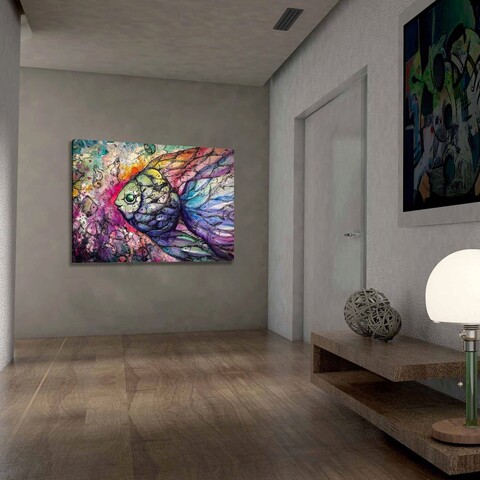 Tablou decorativ, 701002021C-016, PÂNZĂ 100% PIELE ÎNTOARSĂ / Rama: 100% LEMN (Grosime: 2,8 cm) / Dimensiune: 70 x 100 cm, Multicolor