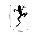 Decoratiune de perete, Frog, Dimensiune: 28 x 42 cm, Negru