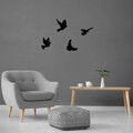 Decoratiune de perete, Pigeons, Dimensiune: 13 x 22 cm (1 bucată), Negru