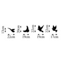 Decoratiune de perete, Pigeons, Dimensiune: 13 x 22 cm (1 bucată), Negru
