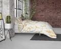 Lenjerie de pat dubla Satin Clover Cream, Dreamhouse, 3 piese, 200x220 cm, bumbac satinat, multicolora