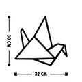 Decoratiune de perete, Oragami, 26 x 32 cm, Negru