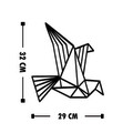 Decoratiune de perete, Oragami, 26 x 32 cm, Negru