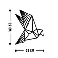 Decoratiune de perete, Oragami, 26 x 32 cm, Negru
