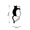 Decoratiune de perete, Love Cats, Dimensiune: 33 x 70 cm, Negru