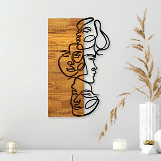 30x3x50 cm, Negru;Nuc deschis