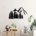 Decoratiune de perete, Landscape, Metal, Dimensiune: 70 x 43 cm, Negru