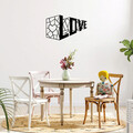 Decoratiune de perete, Love 4, Metal, Dimensiune: 68 x 42 cm, Negru