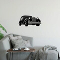 Decoratiune de perete, Antique Car, Metal, 70 x 33 cm, Negru