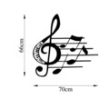 Decoratiune de perete, Fast Music, Metal, Dimensiune: 70 x 66 cm, Negru