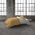 Lenjerie de pat dubla Tone Cream/Taupe , Dreamhouse, 3 piese, 200x220 cm, bumbac ranforce, ocru