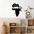 Decoratiune de perete, Animal World Of Africa, Dimensiune: 58 x 73 cm, Negru