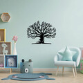 Decoratiune de perete, Monumental Tree 18, Metal, Dimensiune: 67 x 54 cm, Negru