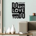 Decoratiune de perete, What Do You Love, Metal, Dimensiune: 57 x 70 cm, Negru